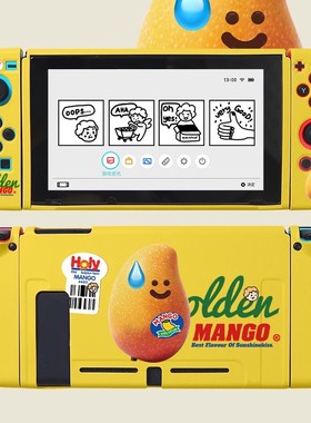 任天堂switch保护套oled分离式手柄保护壳tpu软壳 黄色芒果