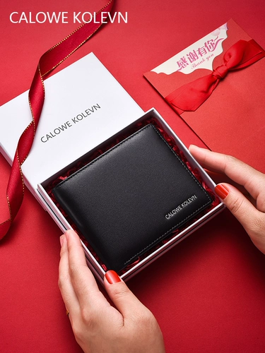 Британский CALOWE KOLEVN, мужской кошелек из натуральной кожи, короткий, новинка 2025 года, кошелек из телячьей кожи, подарок
