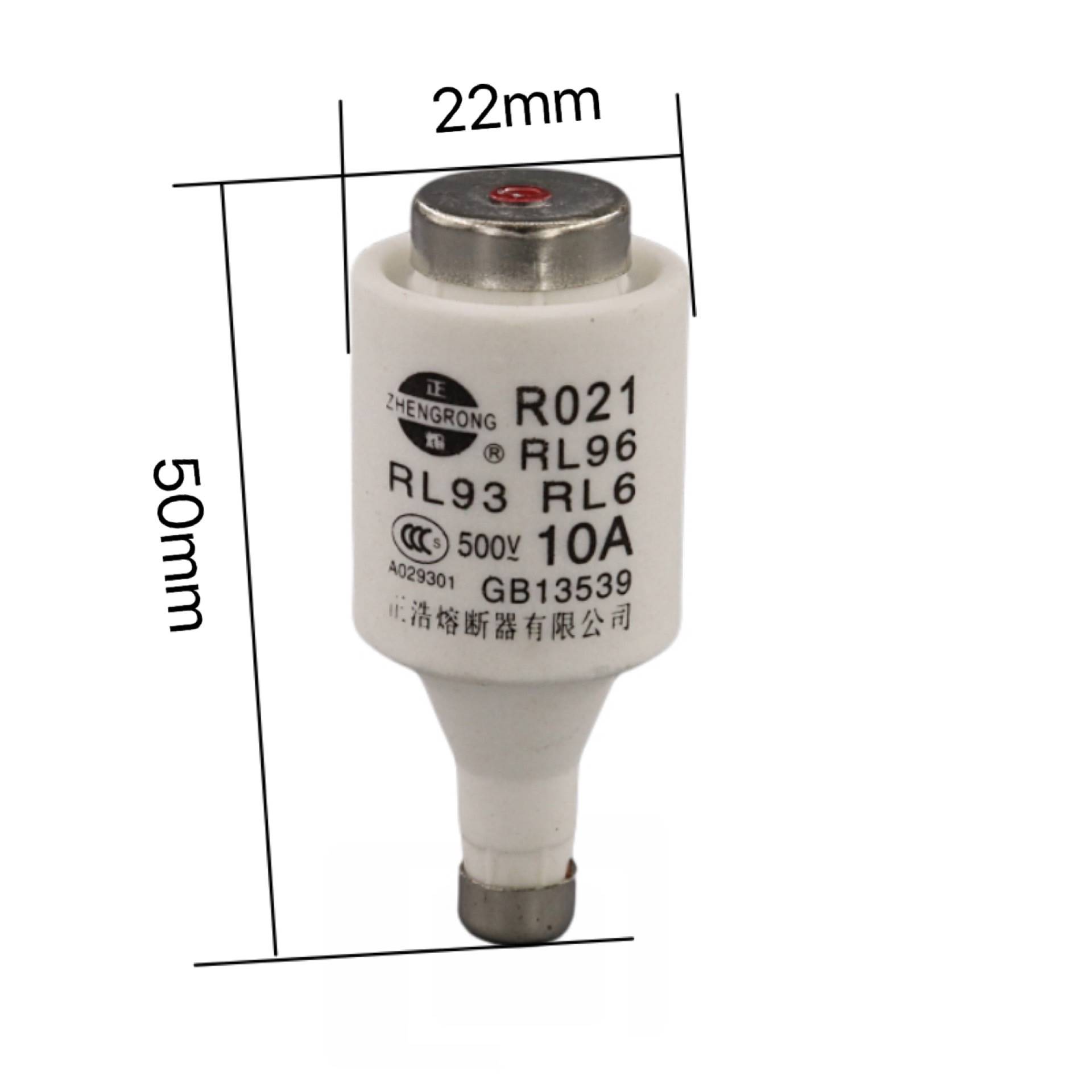 新款正熔陶瓷保险丝管R021RL96RL93RL6熔断器熔芯10A16A20A25A