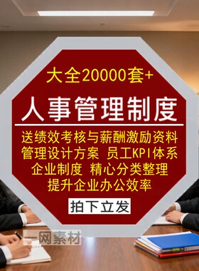 人事管理制度绩效考核与薪酬激励管理设计方案企业体系资料素材