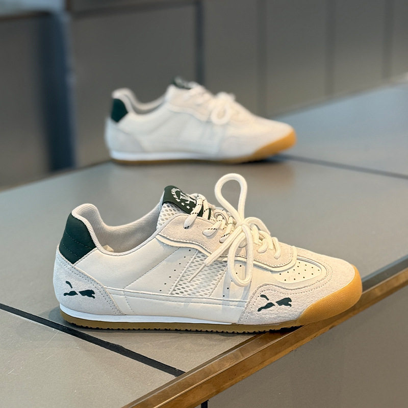 网面阿甘板鞋男夏季2025百搭休闲平底鞋复古低帮透气软底潮流男鞋