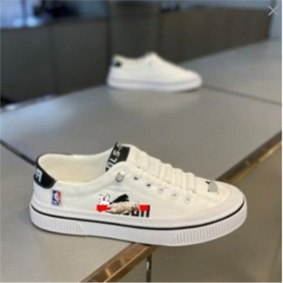 s一脚蹬小白鞋春季新款欧洲站透气帆布面软底板鞋快手潮牌休闲男s