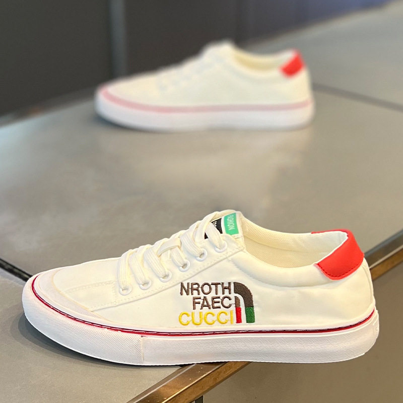 潮牌爆款男鞋2025年夏季新款布面透气低帮板鞋韩版百搭时尚休闲鞋