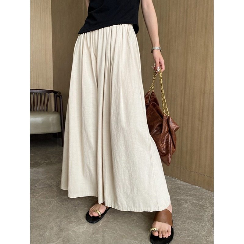 司南 遮肉好版型 舒适至上棉麻百搭松紧腰宽松显瘦阔腿裤 SN5985,女装/女士精品,休闲裤,淘宝优惠券,粉丝福利购,淘宝优惠卷