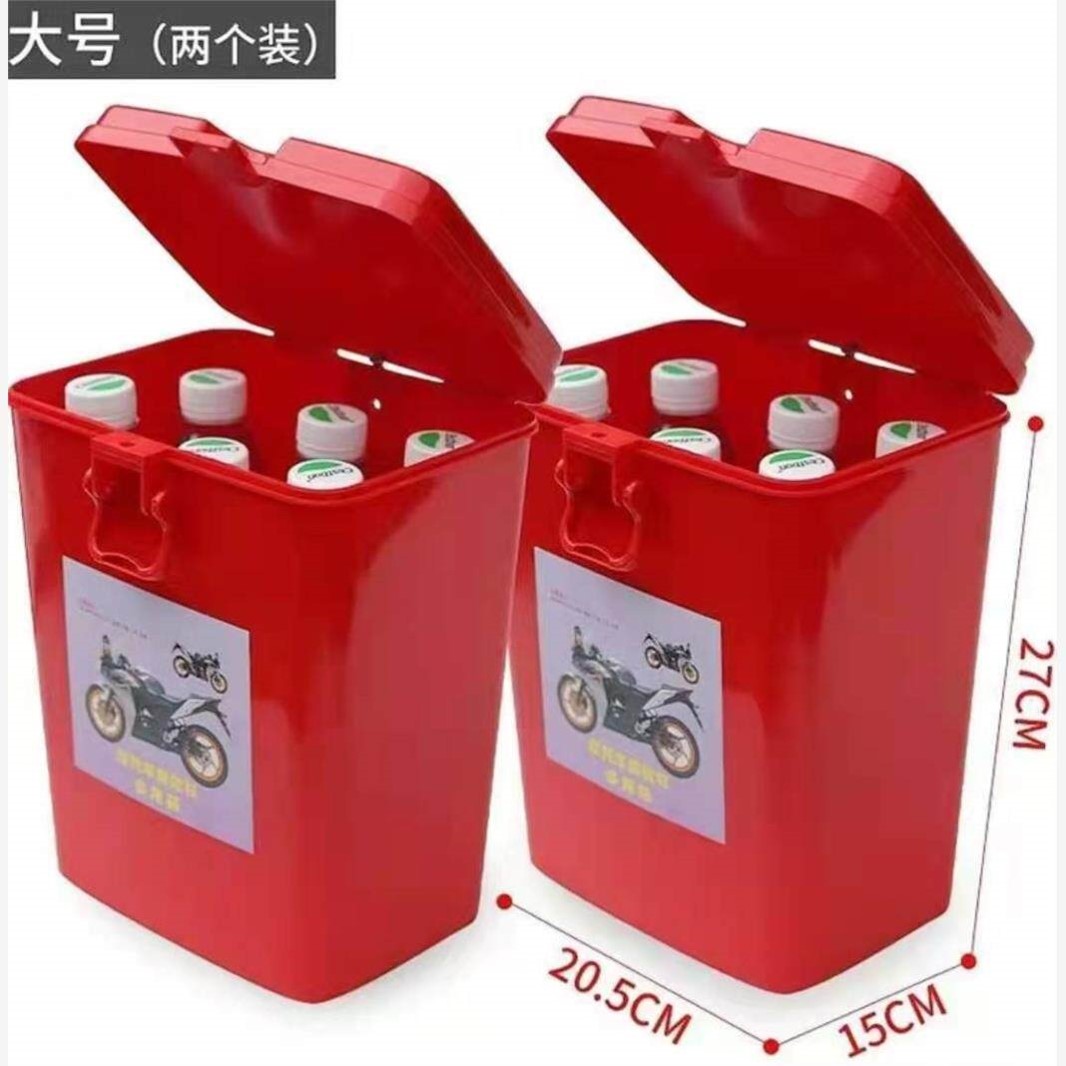 摩托车前置物箱摩托车保险杠工具箱加厚可上锁置物箱多功能储物箱