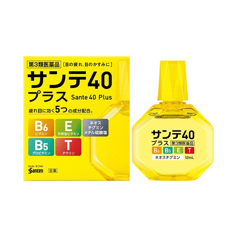 日本参天40抗疲劳眼药水缓解视力模糊干涩眼睛滴眼液12ml人工泪液
