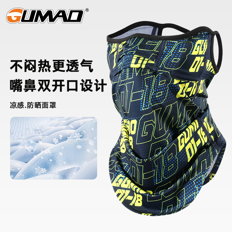 双通风口可喝水防晒面罩