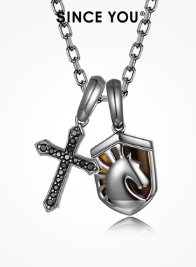 Since You黑骑士项链男纯银2026年新款潮酷复古吊坠生肖马配饰女