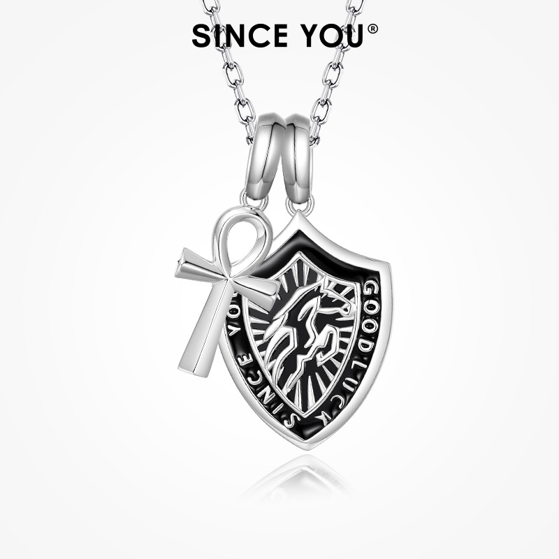 sinceyou荣耀骑士项链男士纯银
