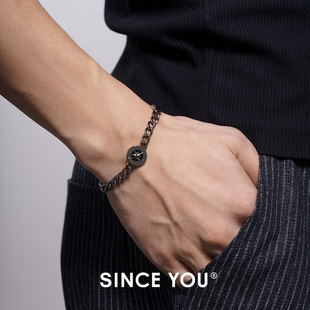 Since You八芒星古巴手链男潮酷暗黑复古风手串痞帅高级感手饰女