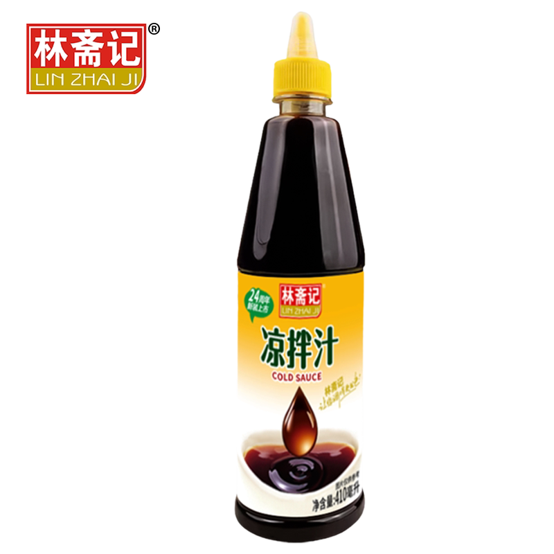 林斋记家庭凉拌菜用凉拌汁410ml塑料挤挤瓶装多种途调料