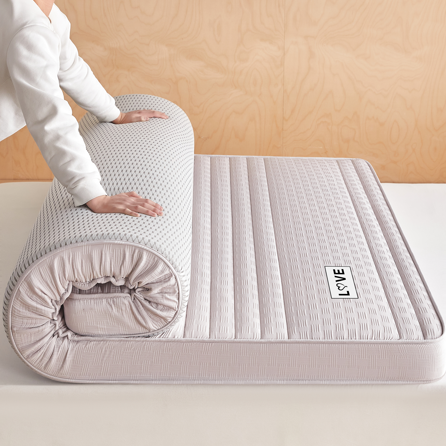 远梦家纺加厚床垫针织棉乳胶床垫