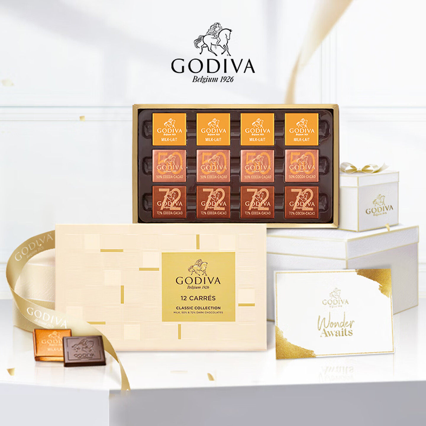 Godiva歌帝梵经典巧克力片装礼盒黑巧克力送礼分享礼品