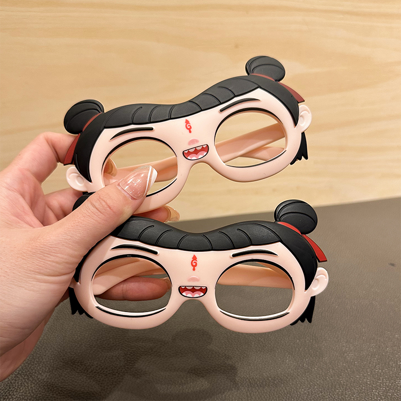 哪吒儿童眼镜框卡通可爱宝宝眼镜架无镜片太阳镜男女童超萌墨镜潮