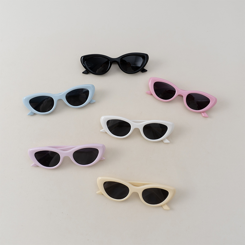 儿童太阳镜潮宝宝猫眼凹造型偏光墨镜男女童防紫外线夏季遮阳眼镜