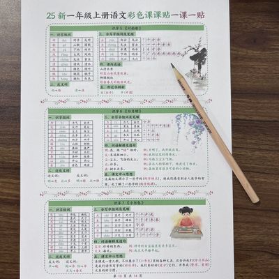 25新版一年级上册语文一