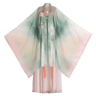 慕晴瑶原创汉服女【夏日莲曲】唐制诃子裙改良重工刺绣大袖衫夏季