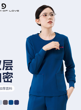 加厚洗手衣女短长手术室刷手服诊所牙科口腔外科医生工作服圆领