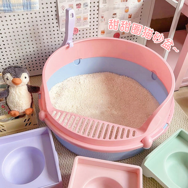 猫砂盆超大号防外溅猫厕所半封闭开放式幼猫屎盆猫砂专用猫咪用品