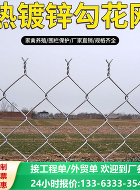 热镀锌铁丝网勾花网隔离网围挡网牛羊圈围栏圈山钢丝网加粗防锈网