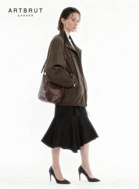 artbrut bella风夹克冲锋衣微绒骨感棕绿洋气