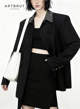 ARTBRUT西装外套女高级质感2023春季新款设计感小众宽松休闲西服