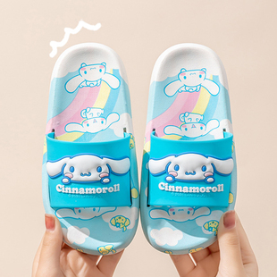 玉桂狗室内拖鞋儿童夏居家浴室防滑可外穿女童亲子大耳狗一字凉拖