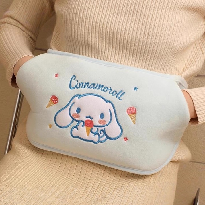 玉桂狗刺绣热水袋办公室女宿舍充电暖袋热敷便携大耳狗束腰暖水袋