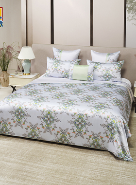 皇锦印花双人蚕丝被-敦煌硕果HJ11838