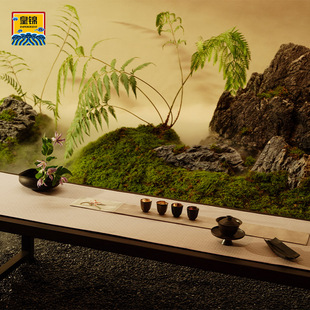 皇锦真丝缂丝手绣二十四节气茶席茶旗套装-仙斛兰韵HJ12933