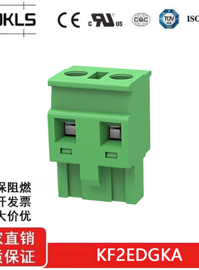 KF2EDGKA-7.62mm侧出线立式插头插拔式接线端子绿色 2EDGKA/3ESDP
