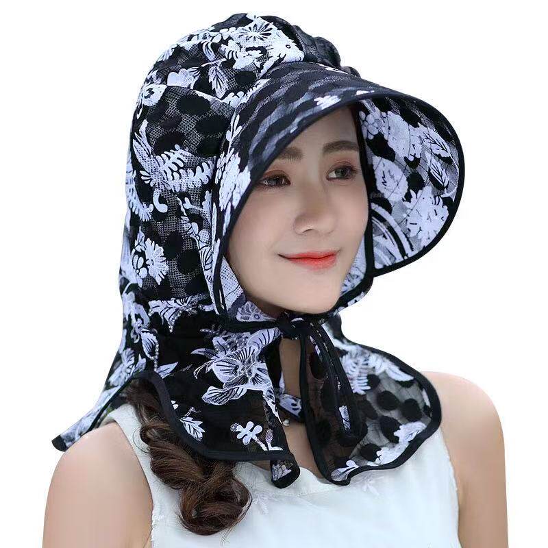 帽子女夏遮阳可折叠户外沙滩防晒