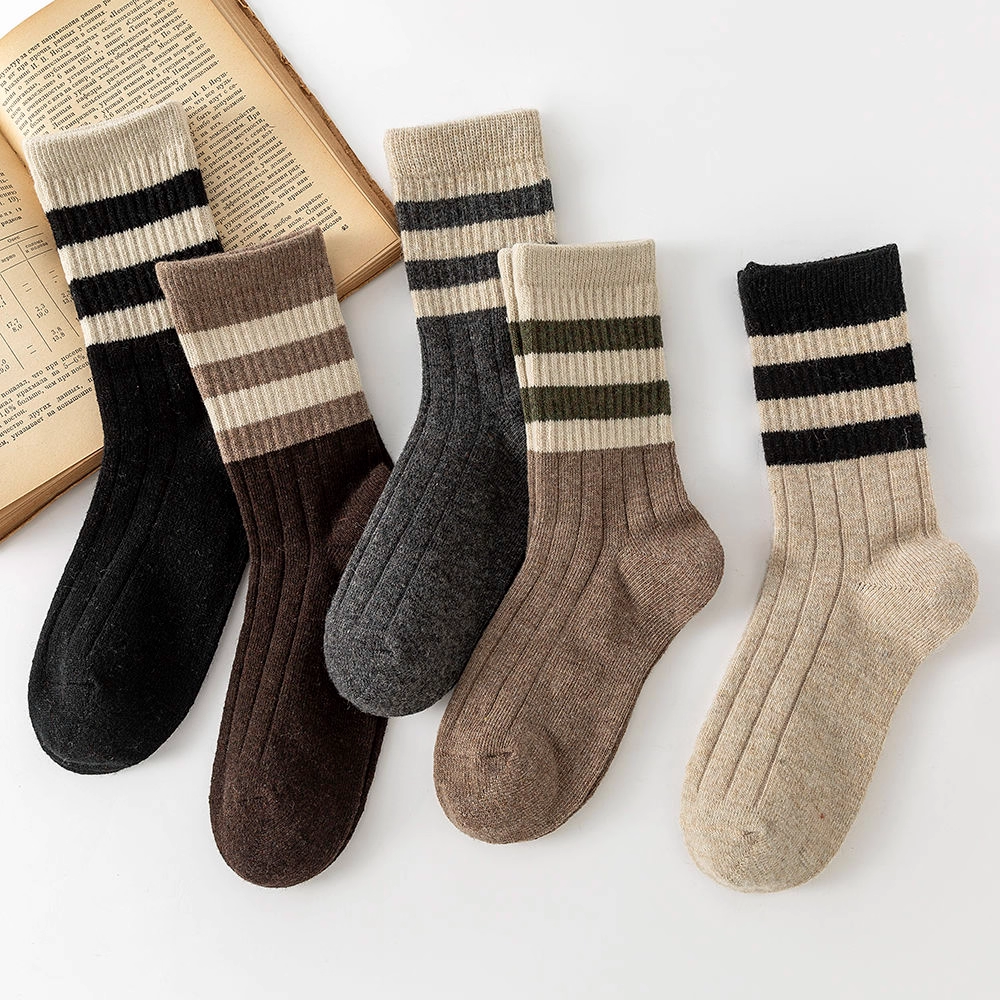 纯棉吸汗防臭女中筒长袜