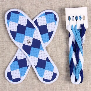 鞋垫十字绣新款手工自己绣七层棉布2025年半成品刺绣简单图案绣花