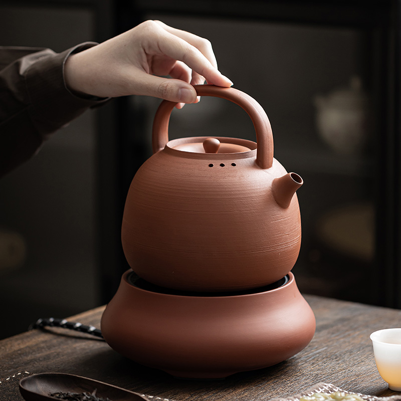 潮州红泥壶提梁壶大容量好泥料