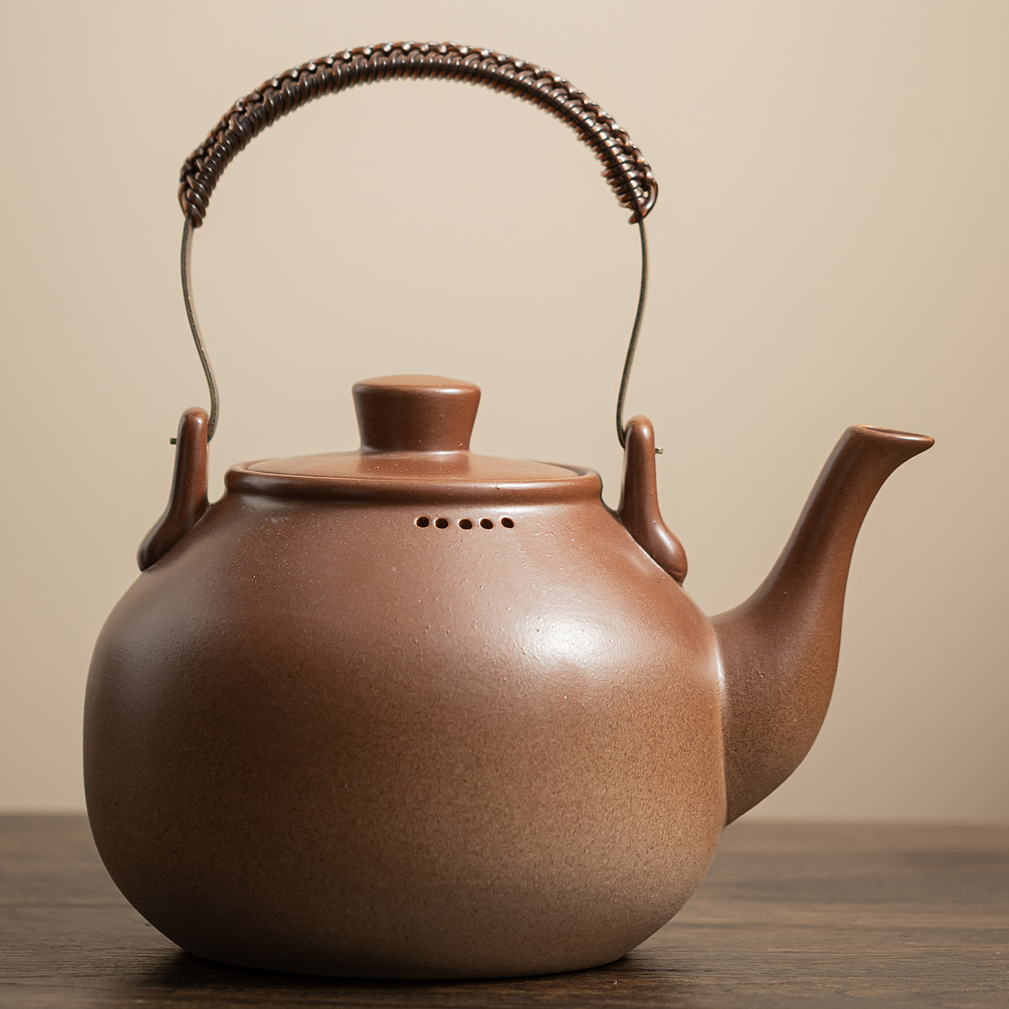2L大容量陶土提梁壶煮茶壶