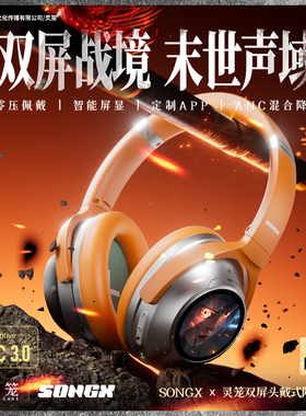 songx灵笼联名头戴式ANC主动降噪无线头戴式蓝牙耳机电脑有线耳
