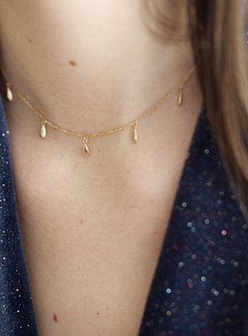 巴黎waekura法式复古女水滴项链