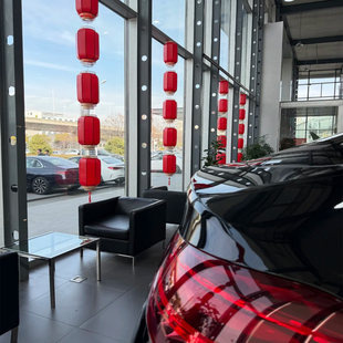 新年4s店装饰红色灯笼摆件店铺商场户外春节布置用品展厅装饰布置