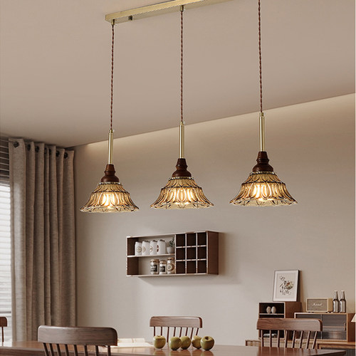 古兰居2025新款美式复古餐厅吊灯
