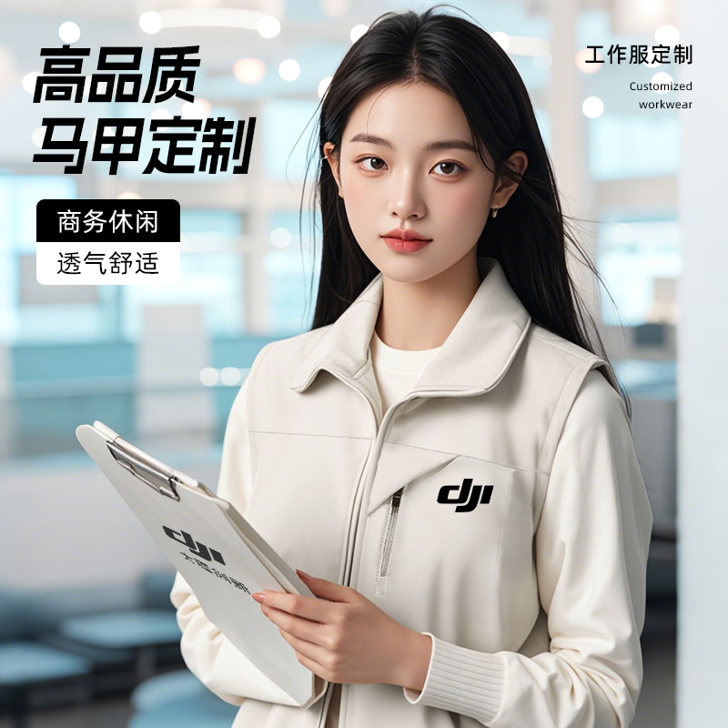 马甲工作服定制印logo高端展会户外活动坎肩工装教练背心衣服印字