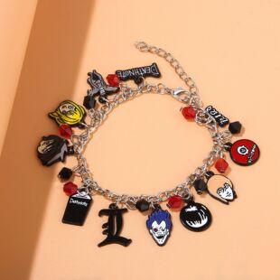 死亡笔记Death Note死神琉克手链 夜神月L日记本金属卡通吊坠手链