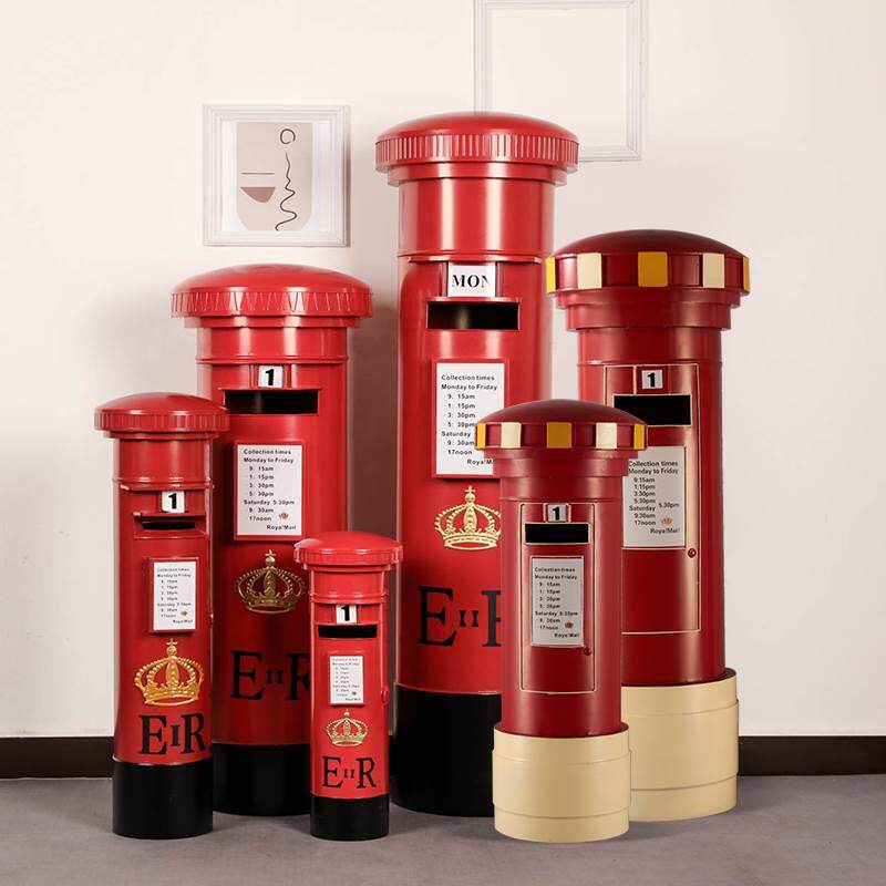 欧式邮筒美陈摆件复古酒