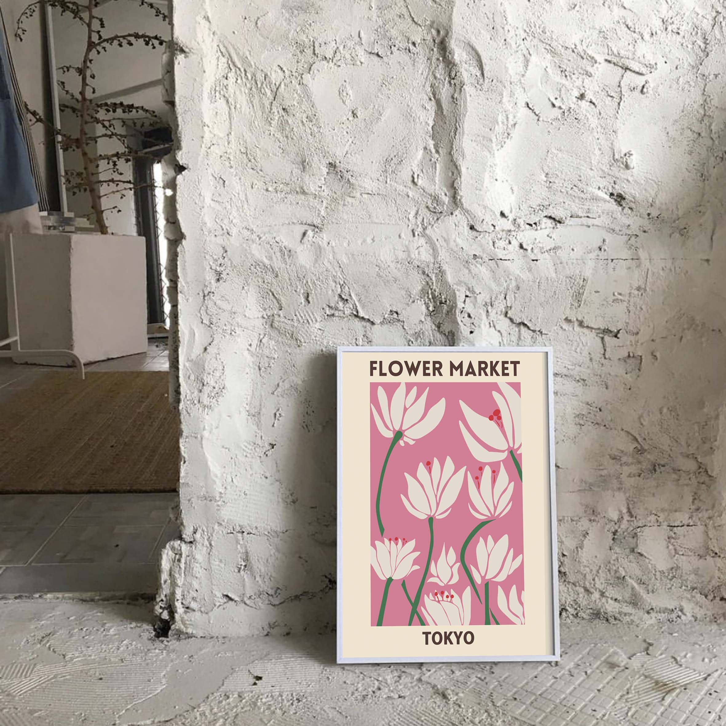 韩国咖啡馆抽象风拍照道具海报