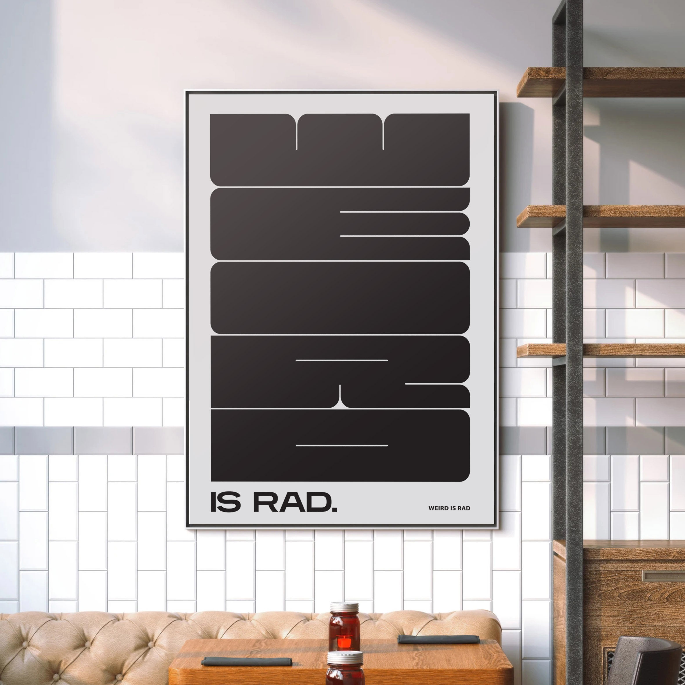 咖啡馆酒吧个性风拍照道具海报