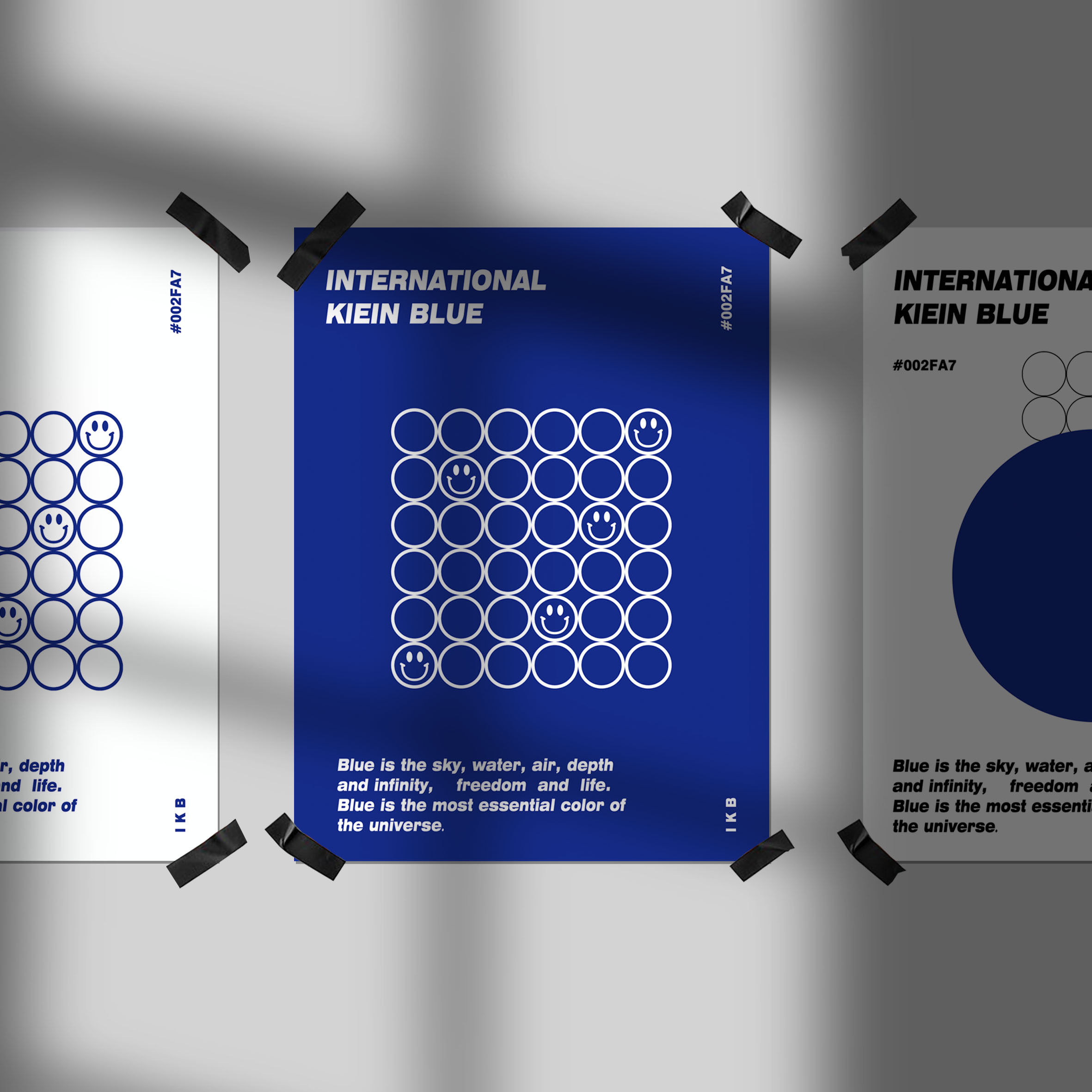 克莱因蓝咖啡馆现代装饰画ins