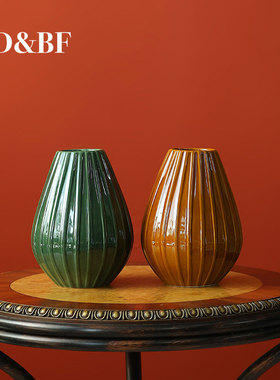 BDBF官方店[流年系列]圆球花器彩色高端轻奢家居釉面装饰陶瓷花瓶