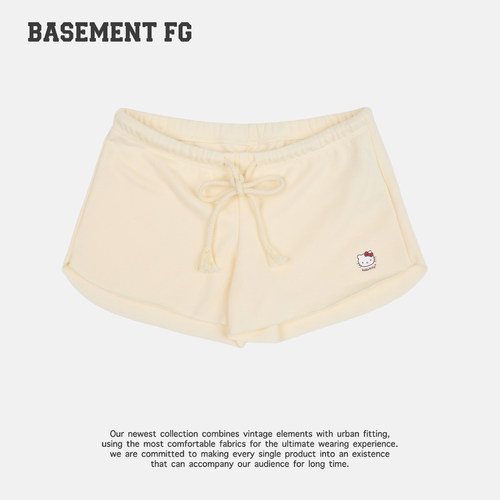 BASEMENTFG美式简约风短裤休闲百搭松紧腰抽绳运动裤261130007080