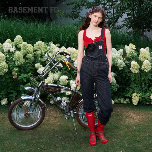 BASEMENTFG复古做旧牛仔背带裤女宽松直筒连体裤267290007284