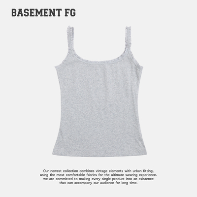 BASEMENTFG美式复古吊带背心女百搭修身显瘦背心261010102022